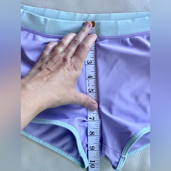 3/$20💥14 Girls Cute Active Sport Dolphin Shorts, Integrated Panty, Lilac & Teal - Picture 8 of 9